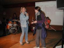 Theater: zwei Reisende treffen sich